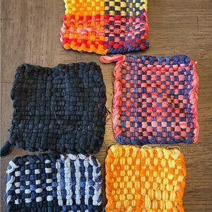 Handmade Crochet Set of 5 Coasters